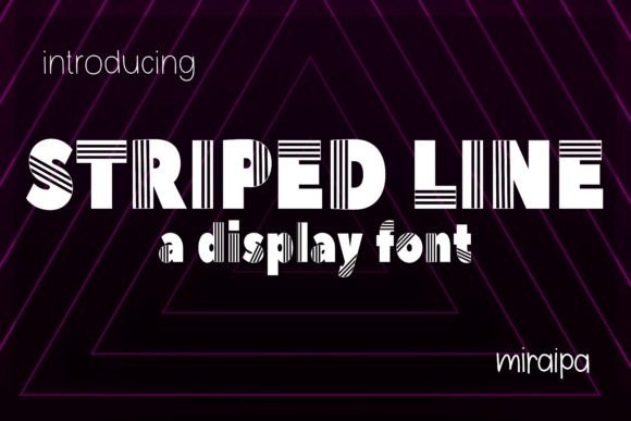 Striped Line Font for Creative Makers