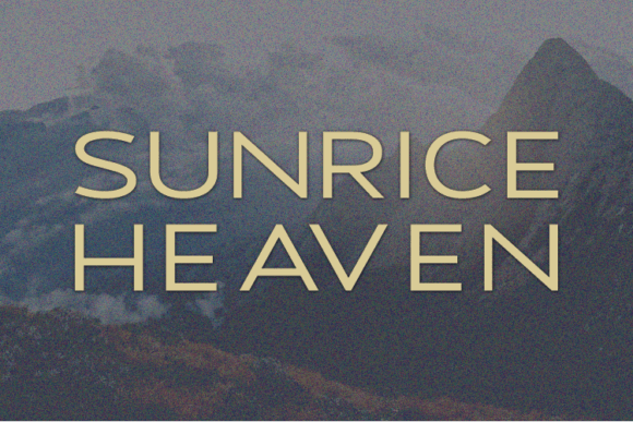 Sunrice Heaven: A Modern Font for Elegant Design