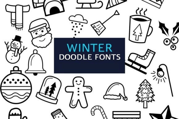 Winter Doodle Font for Web Design
